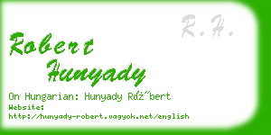 robert hunyady business card